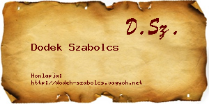 Dodek Szabolcs névjegykártya